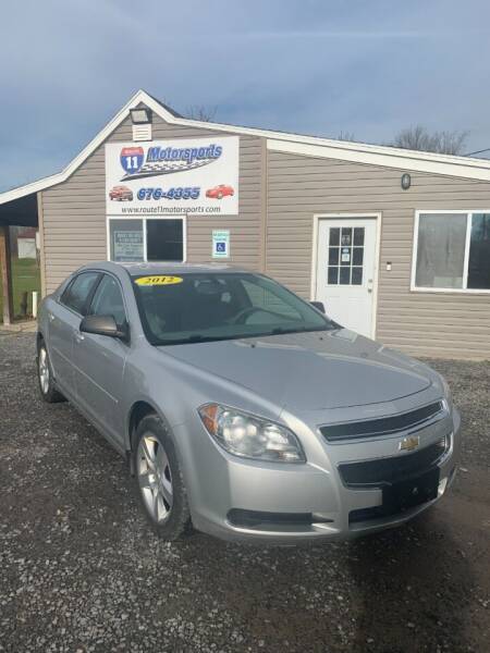 2012 Chevrolet Malibu for sale at ROUTE 11 MOTOR SPORTS in Central Square NY