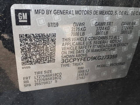 2019 Chevrolet Silverado 1500