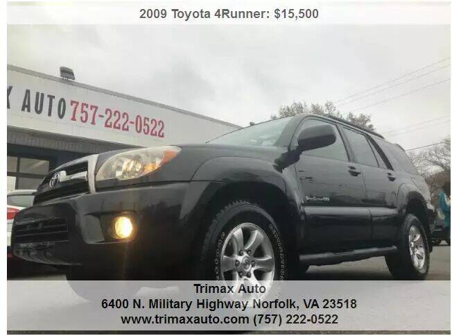 2009 Toyota 4Runner for sale at Trimax Auto Group in Norfolk VA