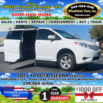 2011 Toyota Sienna for sale at Wheelchair Vans Inc in Laguna Hills CA