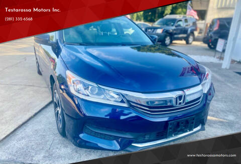 2016 Honda Accord for sale at Testarossa Motors Inc. in League City TX