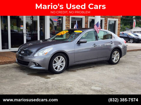 2012 Infiniti G37 Sedan for sale at Mario's Used Cars - South Houston Location in South Houston TX