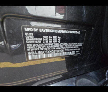 2019 BMW 5 Series 540i