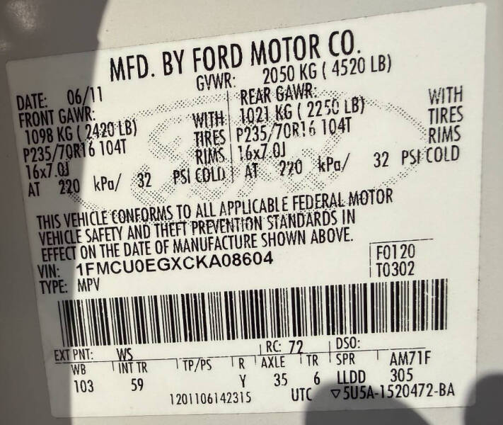 2012 Ford Escape Limited
