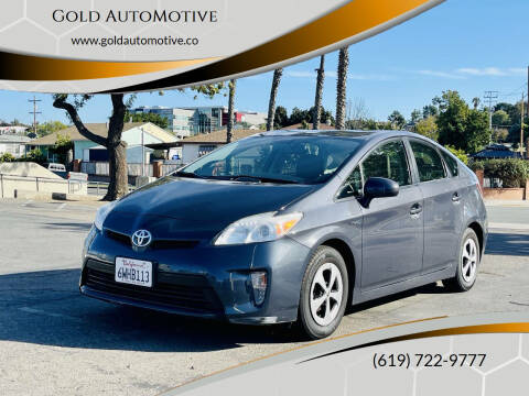 2012 Toyota Prius for sale at Gold AutoMotive in San Diego CA