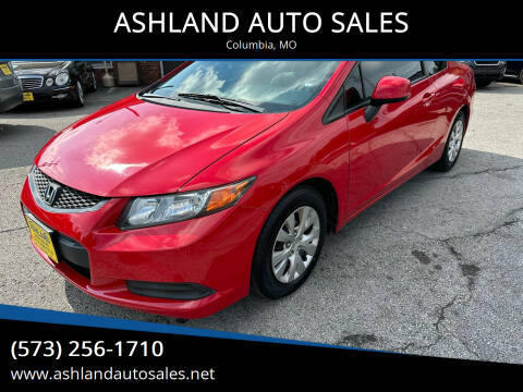 2012 Honda Civic for sale at ASHLAND AUTO SALES in Columbia MO