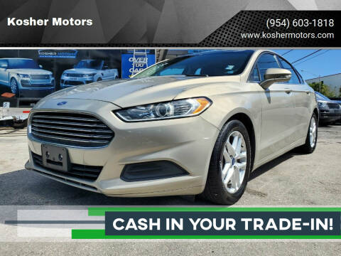 2016 Ford Fusion for sale at Kosher Motors in Hollywood FL