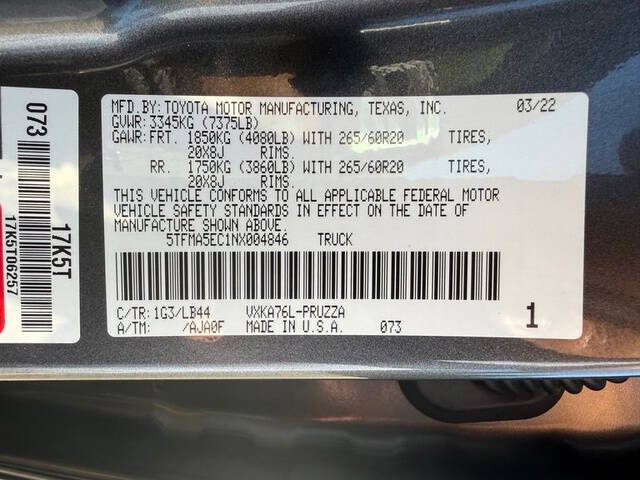 2022 Toyota Tundra 1794 Edition