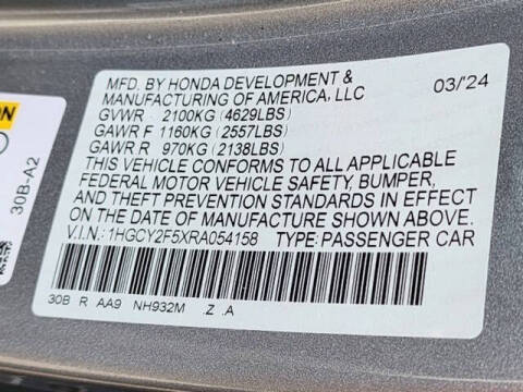 2024 Honda Accord Hybrid Sport