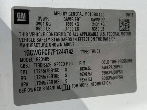 2015 Chevrolet Express 2500