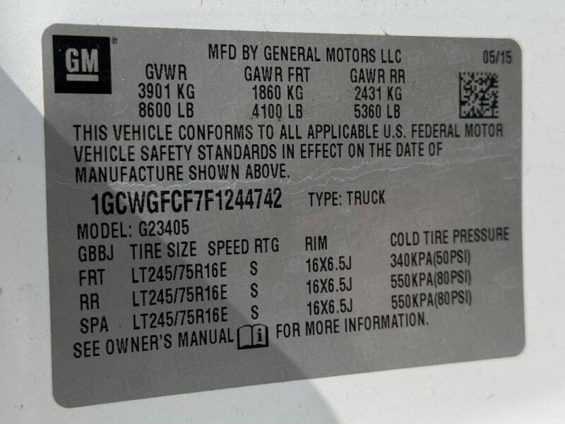2015 Chevrolet Express 2500