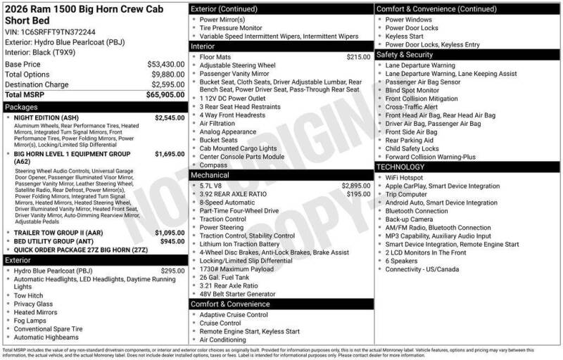 2026 RAM 1500