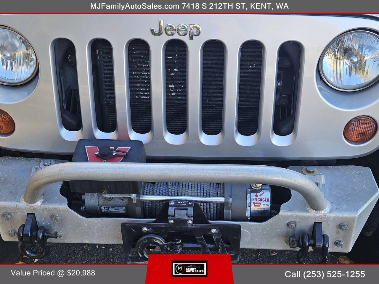 2012 Jeep Wrangler Unlimited for sale at MJ FAMILY AUTO SALES in Kent, WA