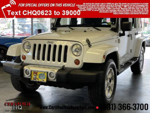 2013 Jeep Wrangler Unlimited for sale at CERTIFIED HEADQUARTERS in Saint James NY