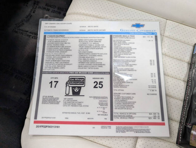 1997 Chevrolet Camaro Z28