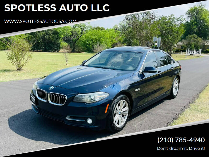 2015 BMW 5 Series for sale at SPOTLESS AUTO LLC in San Antonio TX