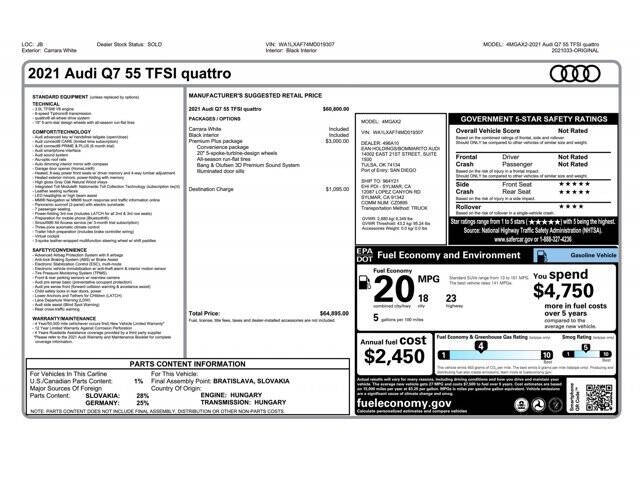 2021 Audi Q7 quattro Premium Plus 55 TFSI