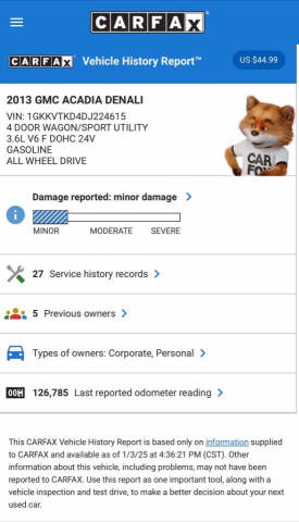 2013 GMC Acadia Denali