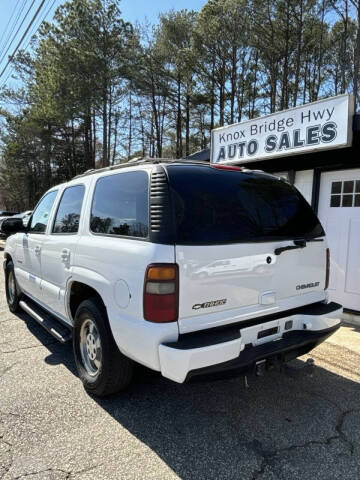 2002 Chevrolet Tahoe for sale at Knox Bridge Hwy Auto Sales in Canton GA