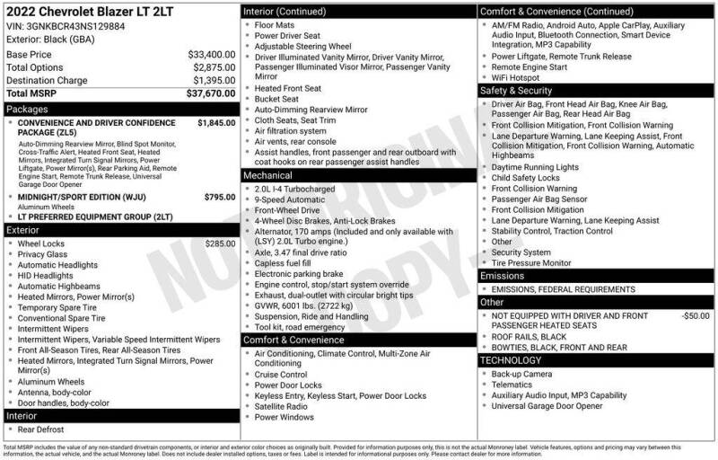 2022 Chevrolet Blazer LT