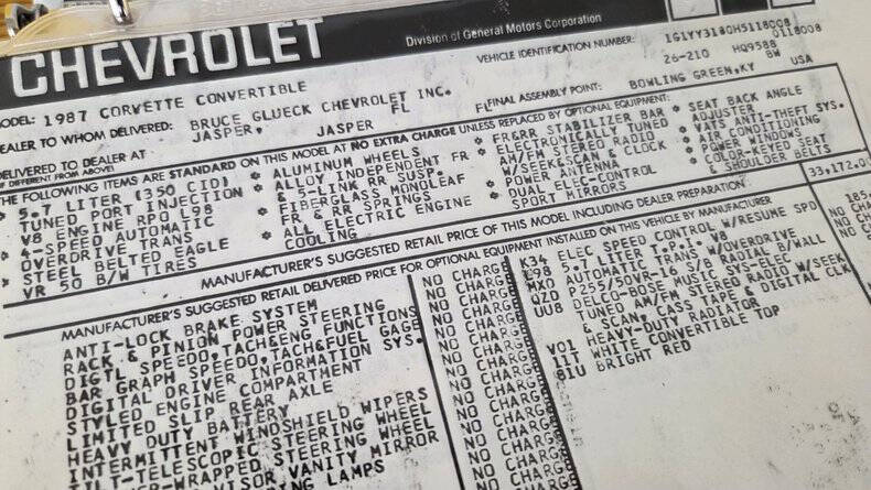 1987 Chevrolet Corvette