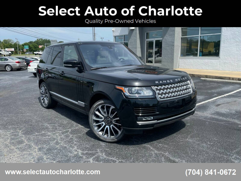 2016 Land Rover Range Rover for sale at Select Auto of Charlotte in Matthews NC