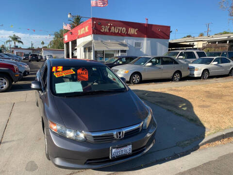 2012 Honda Civic for sale at 3K Auto in Escondido CA