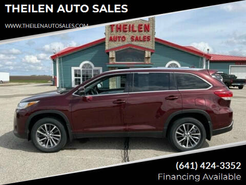 2019 Toyota Highlander for sale at THEILEN AUTO SALES in Clear Lake IA