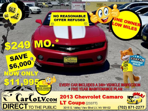 2013 Chevrolet Camaro for sale at The Car Company - No Reasonable Offer Refused in Las Vegas NV