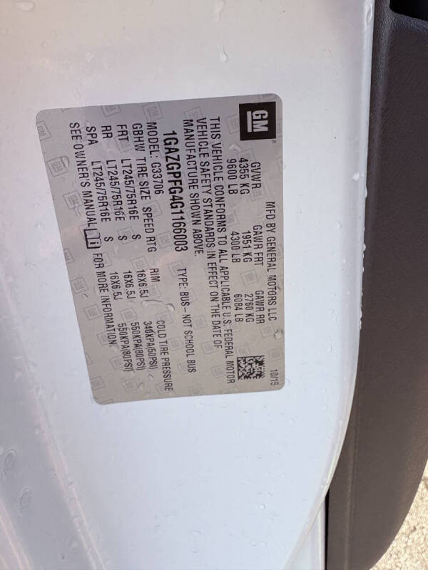 2016 Chevrolet Express LT 3500