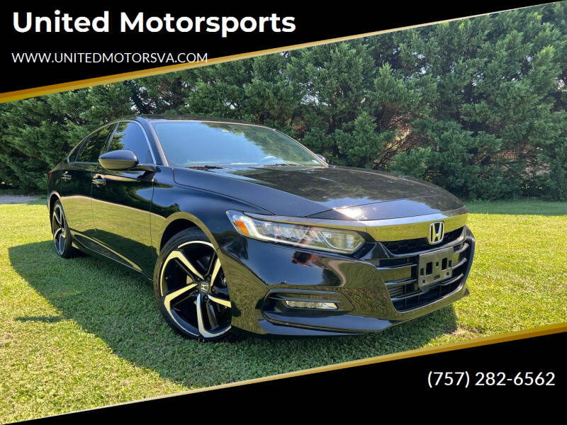2018 Honda Accord for sale at United Motorsports in Virginia Beach VA