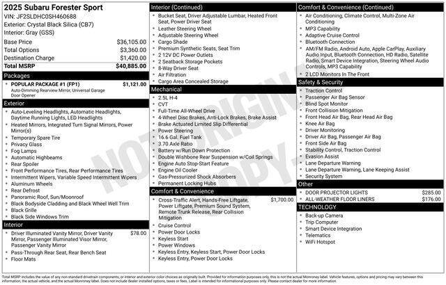 2025 Subaru Forester Sport