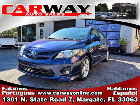 2013 Toyota Corolla for sale at CARWAY Auto Sales in Margate FL