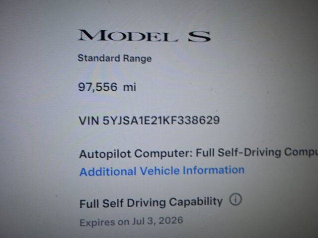 2019 Tesla Model S Standard Range