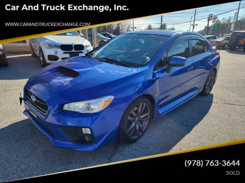 2016 Subaru WRX for sale at Car and Truck Exchange, Inc. in Rowley MA