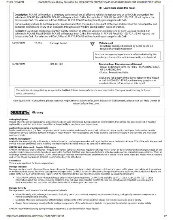 2024 Chrysler Pacifica Plug-In Hybrid