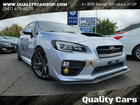 2016 Subaru WRX for sale at Quality Cars in Grants Pass OR