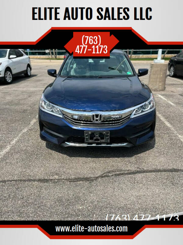 2016 Honda Accord for sale at ELITE AUTO SALES LLC in Zimmerman MN