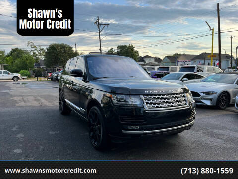2016 Land Rover Range Rover for sale at Shawn's Motor Credit in Houston TX