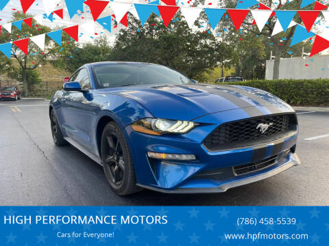 2018 Ford Mustang for sale at HIGH PERFORMANCE MOTORS in Hollywood FL