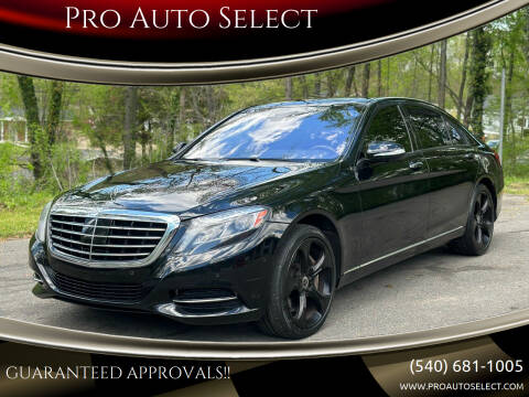 2015 Mercedes-Benz S-Class for sale at Pro Auto Select in Fredericksburg VA