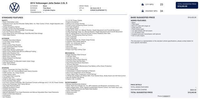 2015 Volkswagen Jetta