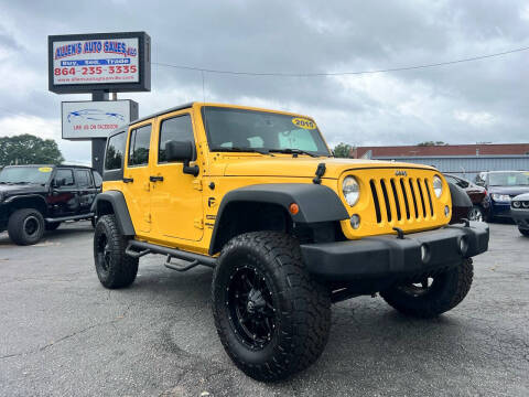 2015 Jeep Wrangler Unlimited for sale at Allen's Auto Sales LLC in Greenville SC