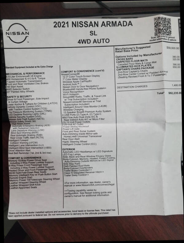2021 Nissan Armada SL