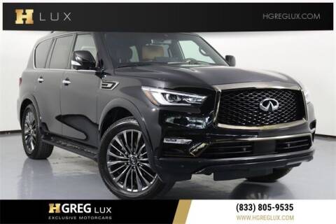 2022 Infiniti QX80 for sale at HGREG LUX EXCLUSIVE MOTORCARS in Pompano Beach FL