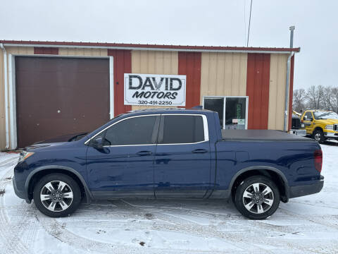 2017 Honda Ridgeline for sale at DAVID MOTORS LLC in Grey Eagle MN