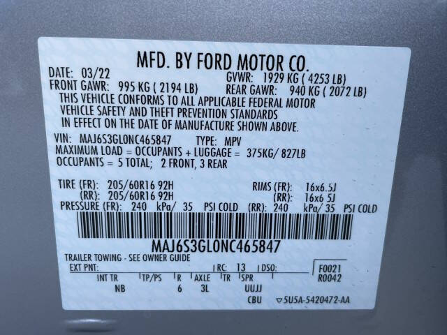 2022 Ford EcoSport SE