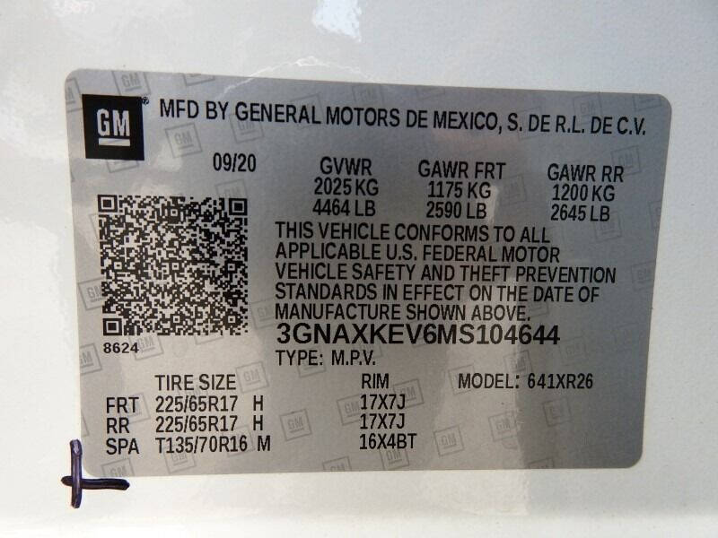 2021 Chevrolet Equinox  - $19,900