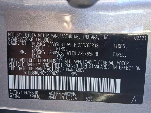 2021 Toyota Highlander Hybrid XLE