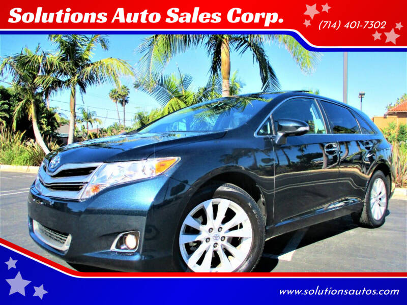 2015 Toyota Venza for sale at Solutions Auto Sales Corp. in Orange CA